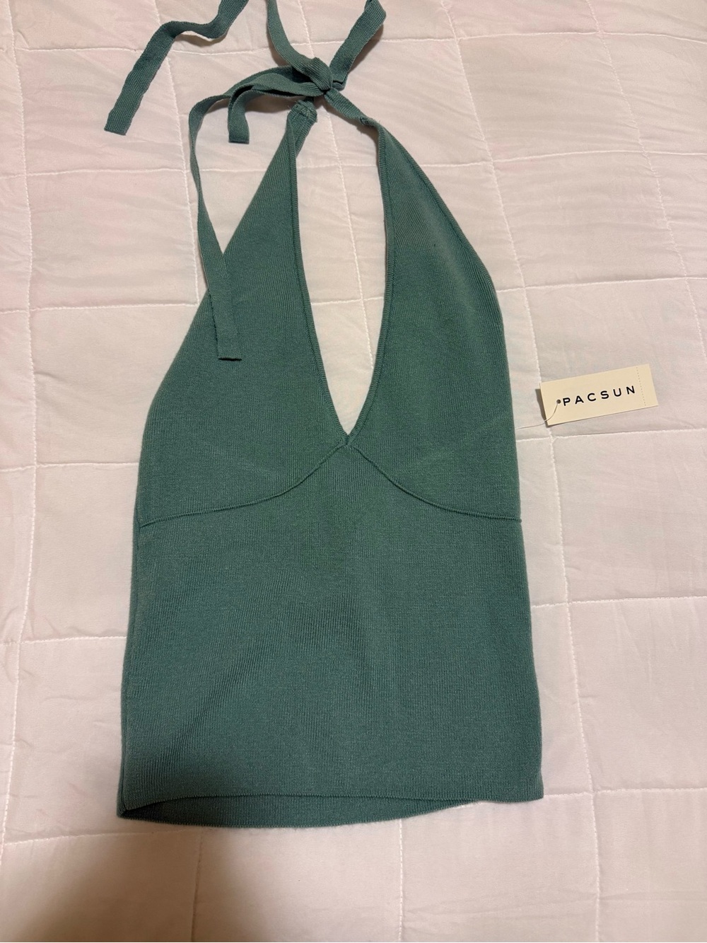 PacSun Teal Knit Halter Top